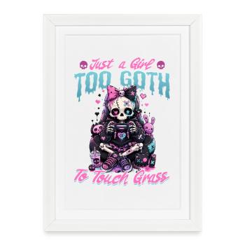 Pastel Goth Soft Goth Gaming Gamer - Affiche encadrée (27 × 37 cm) - blanc - Devant
