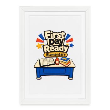 First Day of School Elementary Teacher Meet the Te - Framed poster (27 × 37 cm) - white - Front