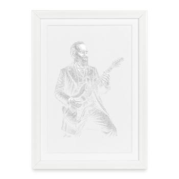 James A Guitar - Affiche encadrée (27 × 37 cm) - blanc - Devant