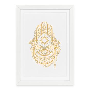 Spiritualité Géométrie Sacrée Foi Symbole Zen - Affiche encadrée (27 × 37 cm) - blanc - Devant