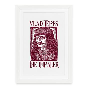 Vlad Tepes Impaler Portrait - Framed poster (27 × 37 cm) - white - Front