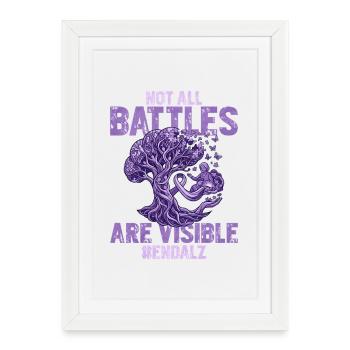 Les luttes invisibles d’Endalz contre la démence - Affiche encadrée (27 × 37 cm) - blanc - Devant