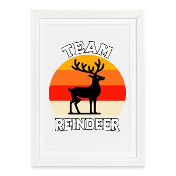 Équipe Renne - Affiche encadrée (27 × 37 cm) - blanc - Devant