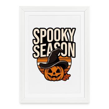 Halloween Pumpkin – Spooky Season - Framed poster (27 × 37 cm) - white - Front
