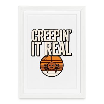 Cute Halloween Spider – Creepin' It Real - Framed poster (27 × 37 cm) - white - Front