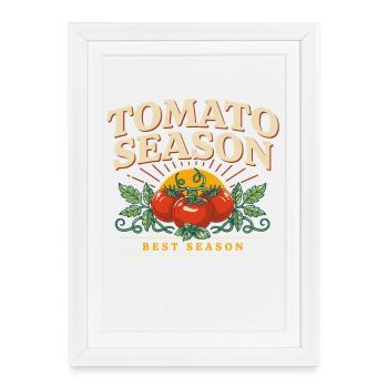 Saison des tomates : meilleure saison - Affiche encadrée (27 × 37 cm) - blanc - Devant