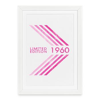 Édition limitée des années 1960 Anniversaires féminines - Affiche encadrée (27 × 37 cm) - blanc - Devant
