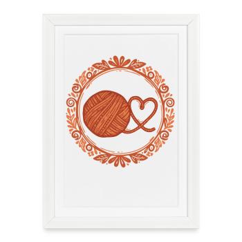 Fête des mères pour amoureux du crochet en fil au crochet Drôle - Affiche encadrée (27 × 37 cm) - blanc - Devant