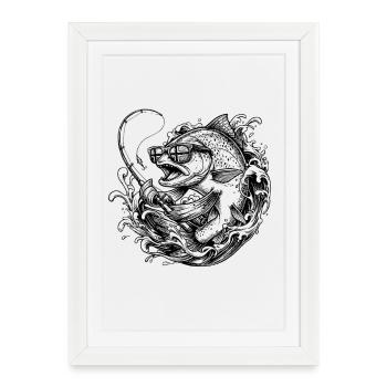Lunettes de soleil Pike Norway Angel - Affiche encadrée (27 × 37 cm) - blanc - Devant