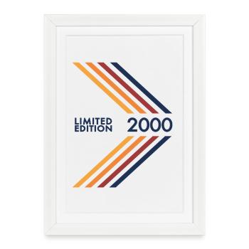 2000 Limited Edition Birthday Man Wife - Framed poster (27 × 37 cm) - white - Front