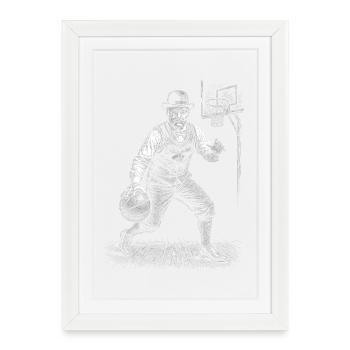 Basket-ball Theodore Roosevelt - Affiche encadrée (27 × 37 cm) - blanc - Devant