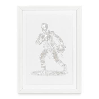 William Henry Harrison Basket-ball - Affiche encadrée (27 × 37 cm) - blanc - Devant