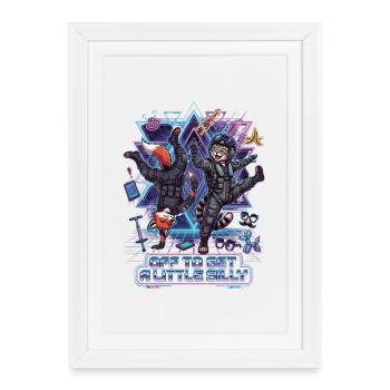 Je pars faire un peu la folie - Affiche encadrée (27 × 37 cm) - blanc - Devant