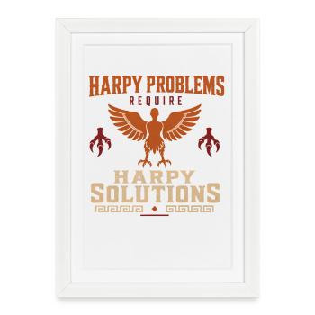Harpy Greek Mythology Fantasy Monster - Framed poster (27 × 37 cm) - white - Front
