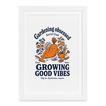 Urban Gardening Growing - Framed poster (27 × 37 cm) - white - Front
