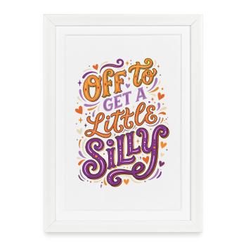 Je pars faire un peu la folie - Affiche encadrée (27 × 37 cm) - blanc - Devant