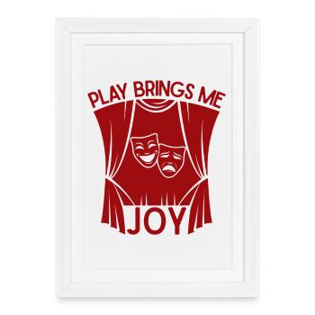 Pièce de théâtre musical Me apporte de la joie Conception théâtrale - Affiche encadrée (27 × 37 cm) - blanc - Devant