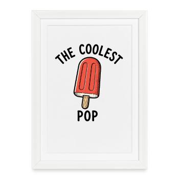 Funny grandpa, the coolest dad - Framed poster (27 × 37 cm) - white - Front