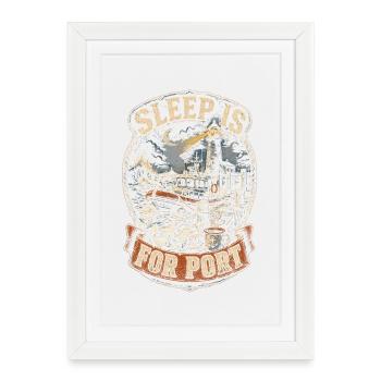Coast Guard Lifeguard Sleep Is For Port - Framed poster (27 × 37 cm) - white - Front
