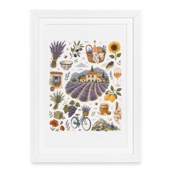 Provence | Lavender, indulgence & the South of France - Framed poster (27 × 37 cm) - white - Front