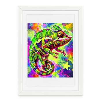 chameleon - Framed poster (27 × 37 cm) - white - Front