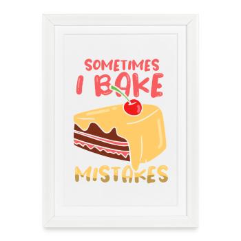 Cake Baking Pastry Chef Cake Baker - Framed poster (27 × 37 cm) - white - Front