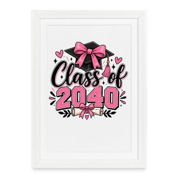 Class of 2040 Graduation Dream - Framed poster (27 × 37 cm) - white - Front