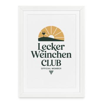 Wine Delicious Wine Club Amateurs de vin Vin rouge - Affiche encadrée (27 × 37 cm) - blanc - Devant