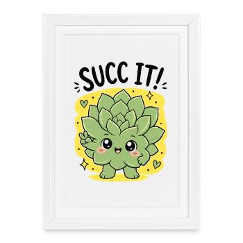 Jardinage urbain succ It Plantes amoureuses des plantes - Affiche encadrée (27 × 37 cm) - blanc - Devant