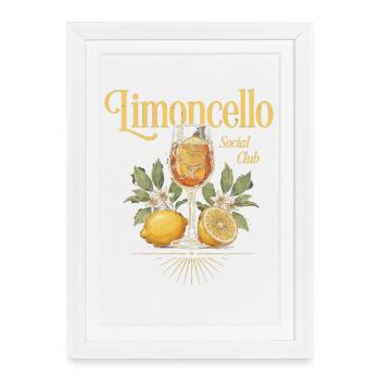 Limoncello Social Club - Affiche encadrée (27 × 37 cm) - blanc - Devant