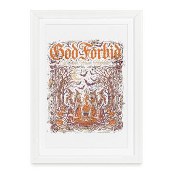 Dieu nous en garde les Sorcières d’Automne - Affiche encadrée (27 × 37 cm) - blanc - Devant