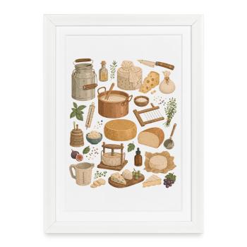 Cheese Love | Cheese & Cheese Crafts - Framed poster (27 × 37 cm) - white - Front