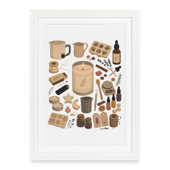 Candle Love | Candle Pouring & DIY - Framed poster (27 × 37 cm) - white - Front