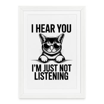 Abyssinian Cat Sayings Abyssinian Cat Gift - Framed poster (27 × 37 cm) - white - Front