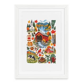 Vermont Love | Fall & Maple Country - Framed poster (27 × 37 cm) - white - Front