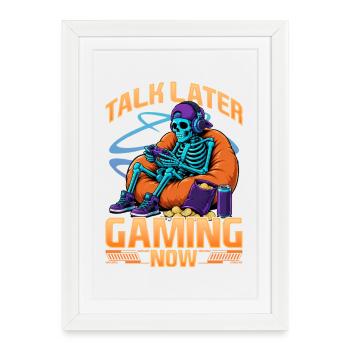 Jeu de Skeleton Gaming Halloween - Affiche encadrée (27 × 37 cm) - blanc - Devant
