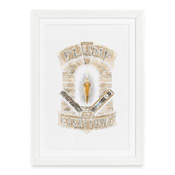 Stonemason Stonemasonry Plumb Is Everything - Framed poster (27 × 37 cm) - white - Front