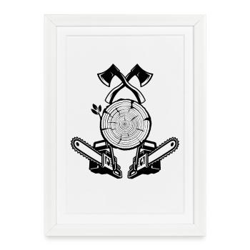 Landschaftsgärtner hart härter Gärtner - Gerahmtes Poster (27 × 37 cm) - Weiß - Vorne