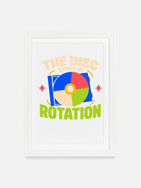 Cd-sammler Kompaktplatte Physisches Medium - Gerahmtes Poster (27 × 37 cm) - Weiß