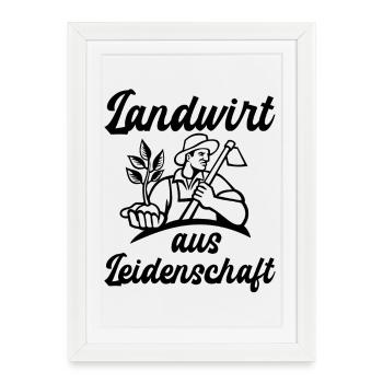 Landwirt Landwirtschaft Bauernhof Trecker - Gerahmtes Poster (27 × 37 cm) - Weiß - Vorne