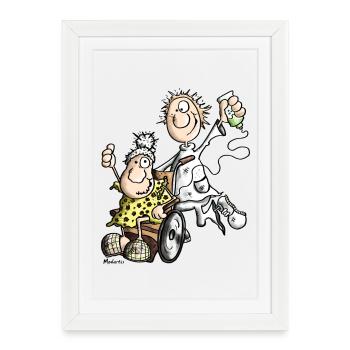Drôle aidants - Affiche encadrée (27 × 37 cm) - blanc - Devant