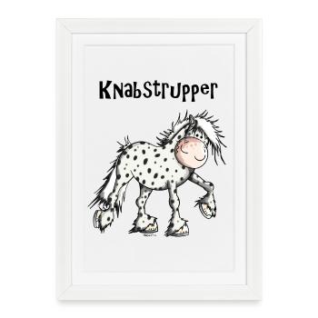 Drôle Knabstrupper - Affiche encadrée (27 × 37 cm) - blanc - Devant