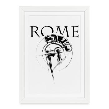 rome gladiator icon rome roman icon logo graphic - Framed poster (27 × 37 cm) - white - Front