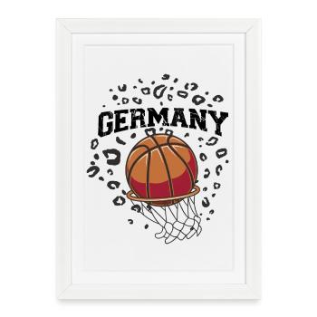 Hobby de basket-ball en Allemagne - Affiche encadrée (27 × 37 cm) - blanc - Devant