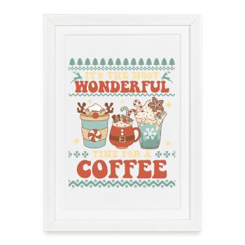 Pull de Noël moche - Affiche encadrée (27 × 37 cm) - blanc - Devant