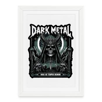 Dark Metal Skeletal Cult - Framed poster (27 × 37 cm) - white - Front