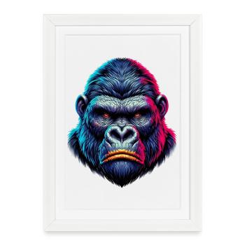 Gorille - Affiche encadrée (27 × 37 cm) - blanc - Devant