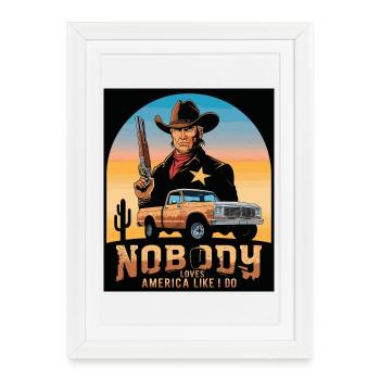 Shérif du Texas - Affiche encadrée (27 × 37 cm) - blanc - Devant