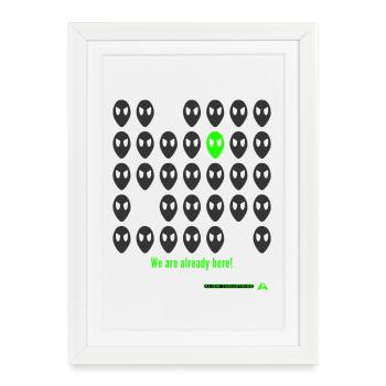 we are already here - Framed poster (27 × 37 cm) - white - Front