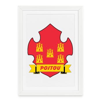 Poitou - Affiche encadrée (27 × 37 cm) - blanc - Devant